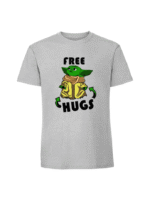 Męska koszulka  z nadrukiem – free hugs baby yoda