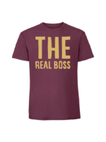 Męska koszulka  z nadrukiem – the boss the real boss v1 - obrazek 4