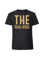 Męska koszulka  z nadrukiem – the boss the real boss v1