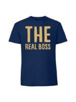 Męska koszulka  z nadrukiem – the boss the real boss v1 - obrazek 7