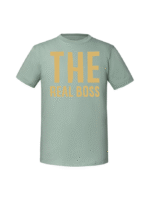 Męska koszulka  z nadrukiem – the boss the real boss v1 - obrazek 9