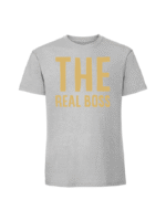 Męska koszulka  z nadrukiem – the boss the real boss v1 - obrazek 5