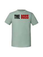 Męska koszulka  z nadrukiem – The boss the real boss v4 - obrazek 5