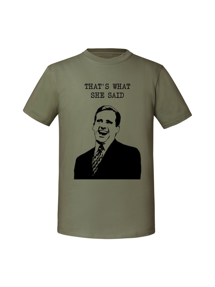 SE00217_olive.png Męska koszulka z nadrukiem – that_s what she said - obrazek 1