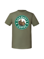 Męska koszulka  z nadrukiem – hogwart_s coffee