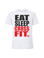 Męska koszulka  z nadrukiem – EAT SLEEP CROSS FIT - obrazek 6