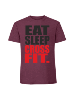 Męska koszulka  z nadrukiem – EAT SLEEP CROSS FIT - obrazek 3