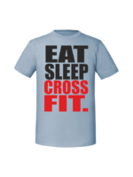 Męska koszulka  z nadrukiem – EAT SLEEP CROSS FIT - obrazek 7