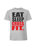 Męska koszulka  z nadrukiem – EAT SLEEP CROSS FIT - obrazek 4