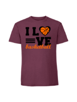 Męska koszulka  z nadrukiem – I love basketball - obrazek 4