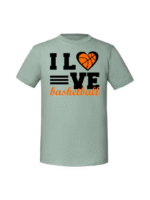 Męska koszulka  z nadrukiem – I love basketball - obrazek 3