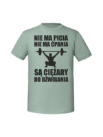 Męska koszulka  z nadrukiem – NIE MA PICIA NIE MA ĆPANIA - obrazek 3