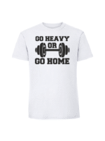 Męska koszulka  z nadrukiem – go heavy or go home