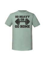 Męska koszulka  z nadrukiem – go heavy or go home - obrazek 5