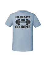 Męska koszulka  z nadrukiem – go heavy or go home - obrazek 3