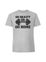 Męska koszulka  z nadrukiem – go heavy or go home - obrazek 4