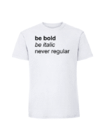 Męska koszulka  z nadrukiem – Be bold be italic - obrazek 4
