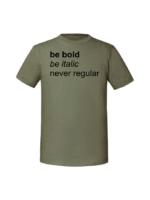 Męska koszulka  z nadrukiem – Be bold be italic