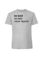 Męska koszulka  z nadrukiem – Be bold be italic - obrazek 6