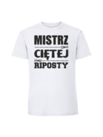 Męska koszulka  z nadrukiem – MISTRZ CIĘTEJ RIPOSTY