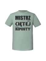 Męska koszulka  z nadrukiem – MISTRZ CIĘTEJ RIPOSTY - obrazek 4