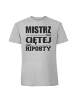 Męska koszulka  z nadrukiem – MISTRZ CIĘTEJ RIPOSTY - obrazek 3