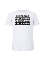 Męska koszulka  z nadrukiem – Nie zrobię czelendżu - obrazek 3