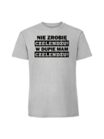 Męska koszulka  z nadrukiem – Nie zrobię czelendżu - obrazek 7