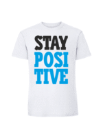 Męska koszulka  z nadrukiem – stay positive - obrazek 4