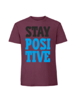 Męska koszulka  z nadrukiem – stay positive - obrazek 7