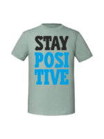 Męska koszulka  z nadrukiem – stay positive - obrazek 5