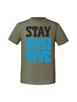 Męska koszulka  z nadrukiem – stay positive - obrazek 3