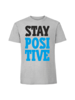 Męska koszulka  z nadrukiem – stay positive - obrazek 6