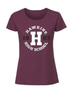 Damska koszulka  z nadrukiem – HAWKINS HIGH SCHOOL - obrazek 4