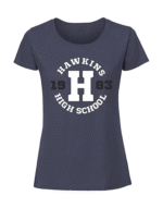 Damska koszulka  z nadrukiem – HAWKINS HIGH SCHOOL - obrazek 3