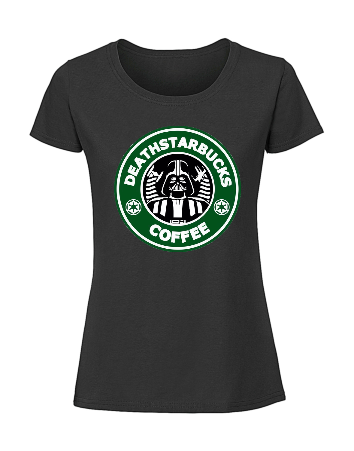 SS00021_czarna.png Damska koszulka z nadrukiem – STAR WARS STARBUCK - obrazek 1