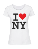 Damska koszulka  z nadrukiem – I LOVE NY - obrazek 4