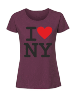 Damska koszulka  z nadrukiem – I LOVE NY - obrazek 3