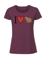 Damska koszulka  z nadrukiem – i love capybara - obrazek 5