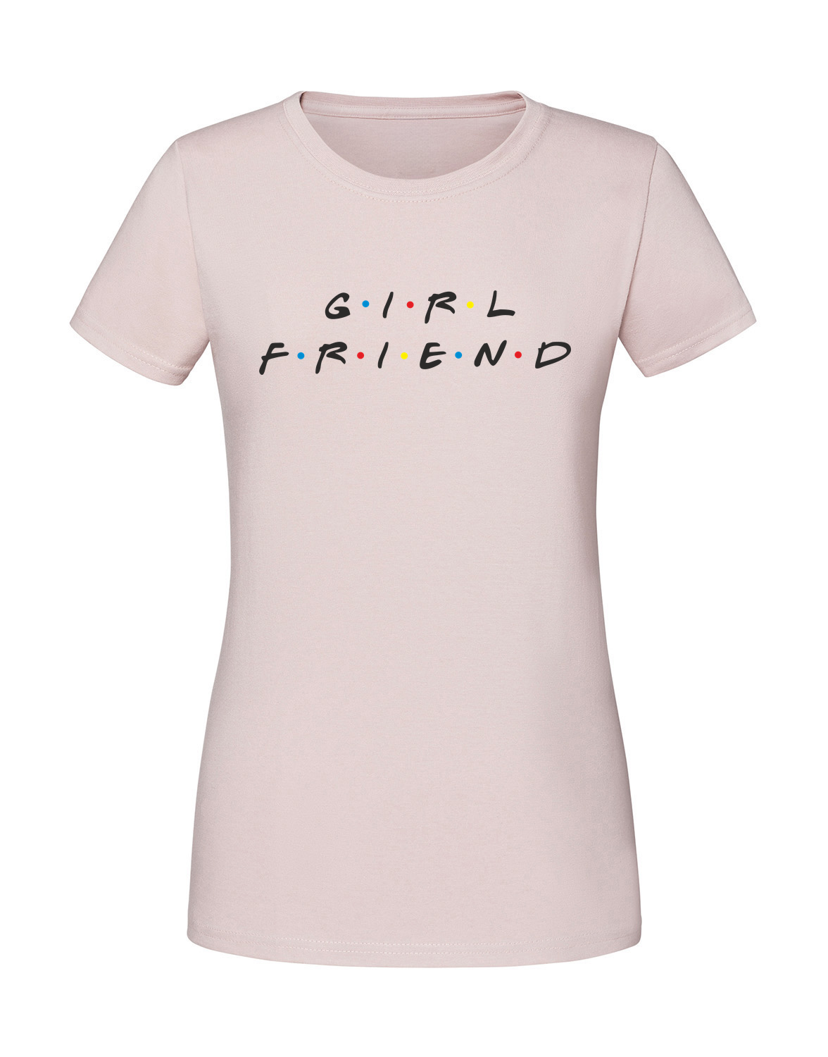 SS00051_pudrowy_roz.png Damska koszulka z nadrukiem – Girl Friend - obrazek 1