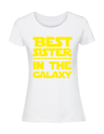 Damska koszulka  z nadrukiem – best sister in the galaxy - obrazek 6