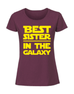 Damska koszulka  z nadrukiem – best sister in the galaxy - obrazek 5