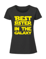 Damska koszulka  z nadrukiem – best sister in the galaxy - obrazek 3
