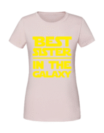 Damska koszulka  z nadrukiem – best sister in the galaxy - obrazek 4