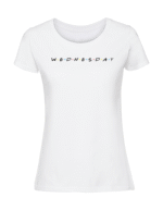 Damska koszulka  z nadrukiem – WEDNESDAY FRIENDS - obrazek 3