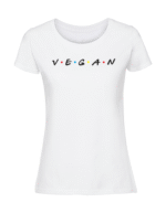 Damska koszulka  z nadrukiem – VEGAN FRIENDS - obrazek 4