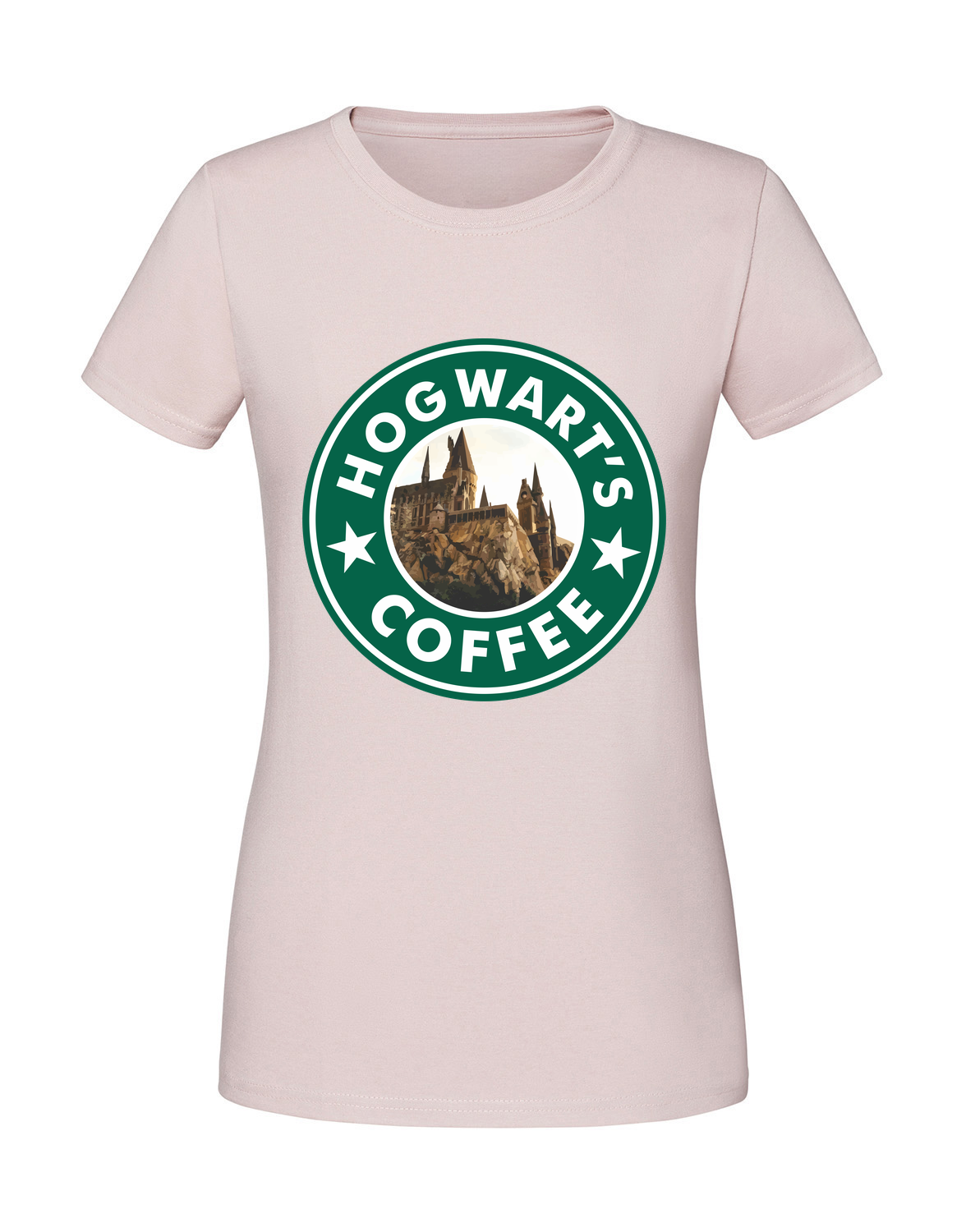 SS00063_pudrowy_roz.png Damska koszulka z nadrukiem – hogwart_s coffee - obrazek 1