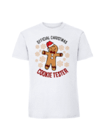Męska koszulka  z nadrukiem – OFFICIAL CHRISTMAS COOKIE TESTER - obrazek 4