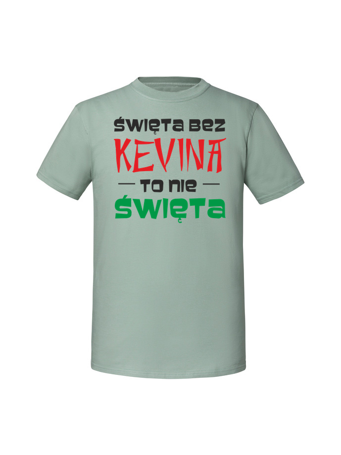 SW00023_mietowa.png Męska koszulka z nadrukiem – BEZ KEVINA TO NIE ŚWIETA - obrazek 1