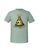 Męska koszulka  z nadrukiem – Merry Christmas pizza - obrazek 9